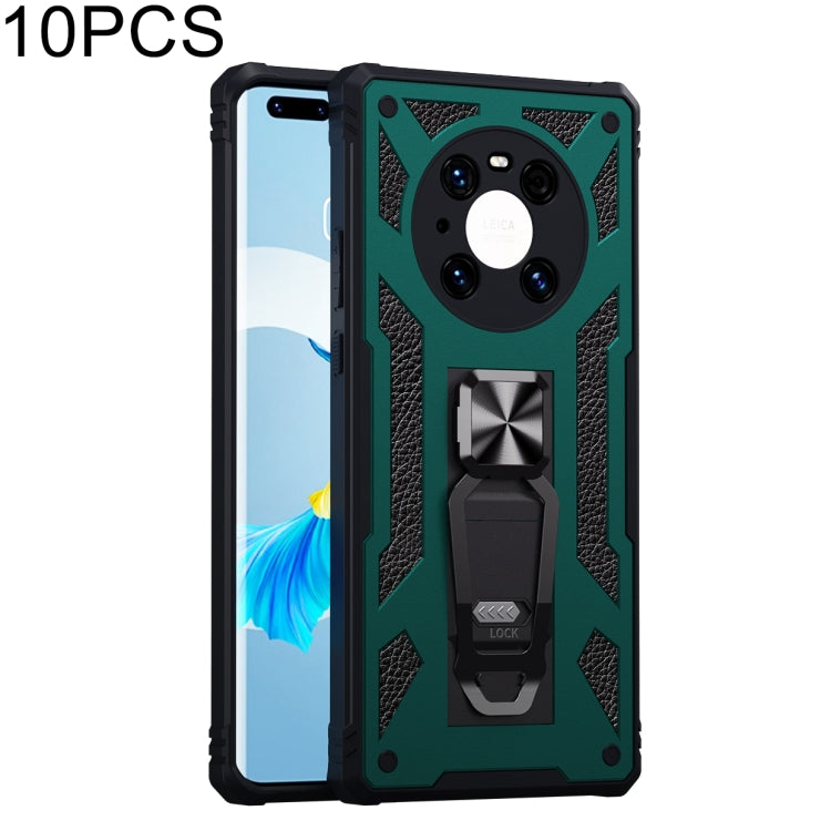 For Huawei Mate 40 Pro+ 10 PCS Variety Armor TPU + PC Shockproof Magnetic Protective Case with Folding Clip Holder
