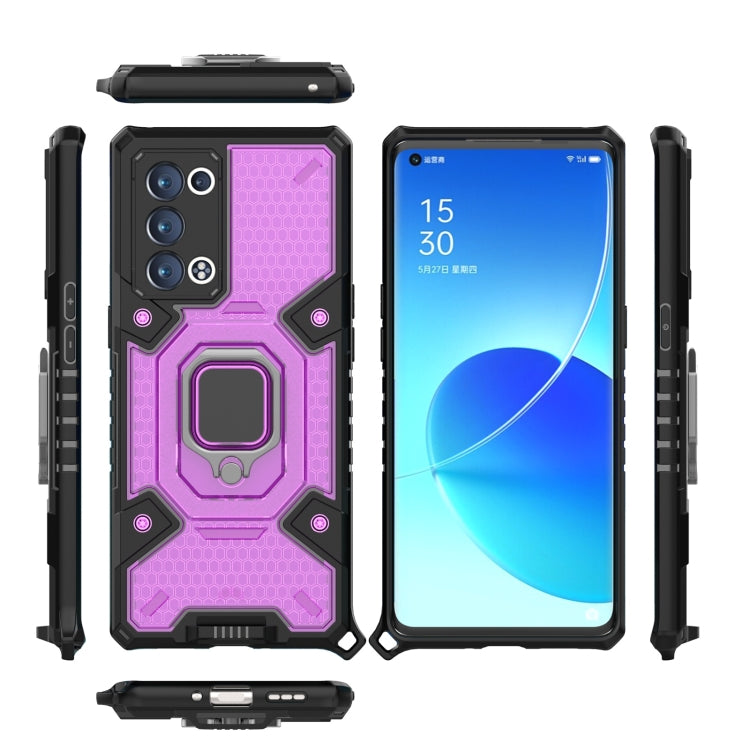 For OPPO Reno6 Pro+ 5G Space PC + TPU Ring Holder Protective Case
