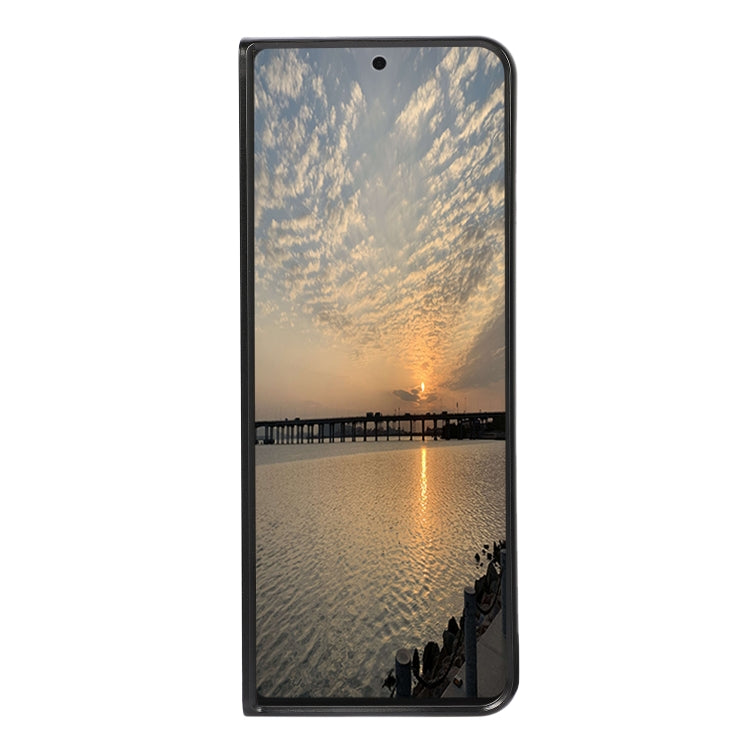 For Samsung Galaxy Z Fold3 5G Two-color Cowhide Texture PU Shockproof Protective Case
