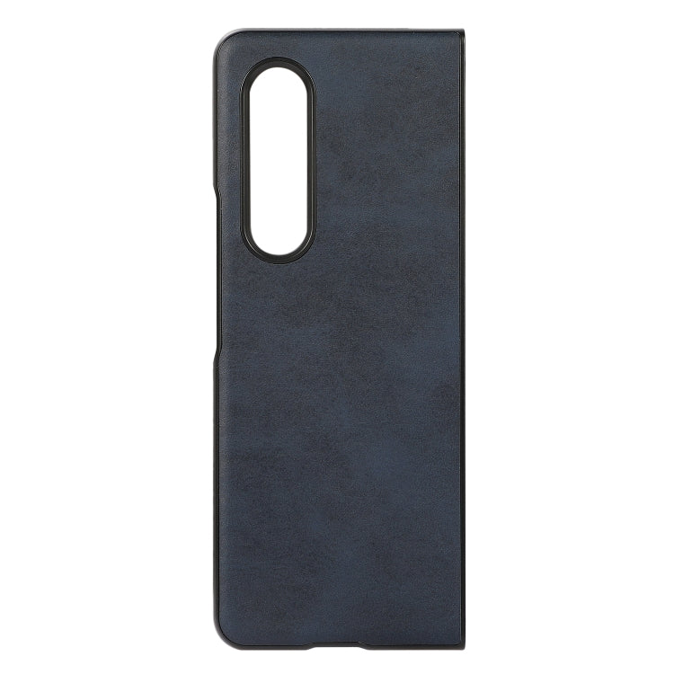 For Samsung Galaxy Z Fold3 5G Two-color Cowhide Texture PU Shockproof Protective Case