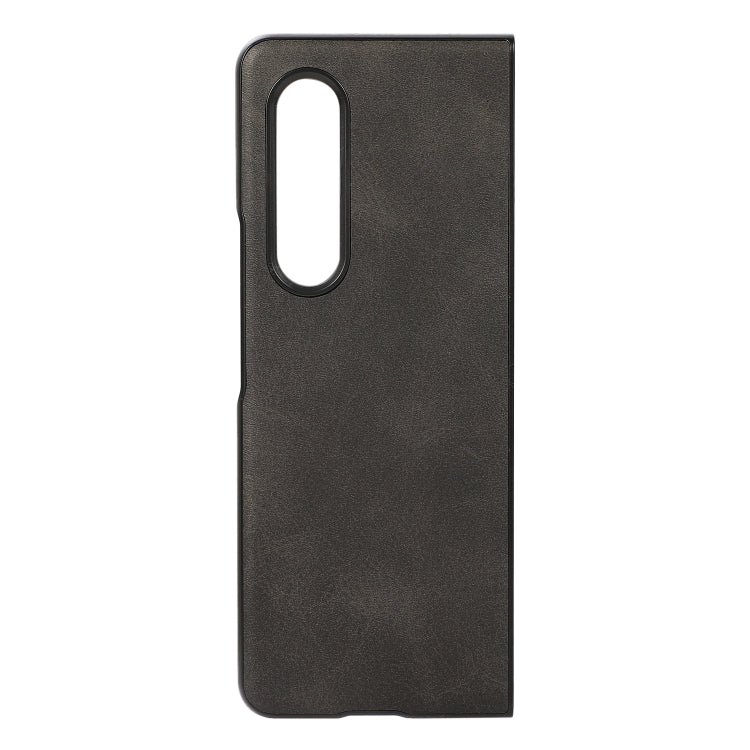 For Samsung Galaxy Z Fold3 5G Two-color Cowhide Texture PU Shockproof Protective Case
