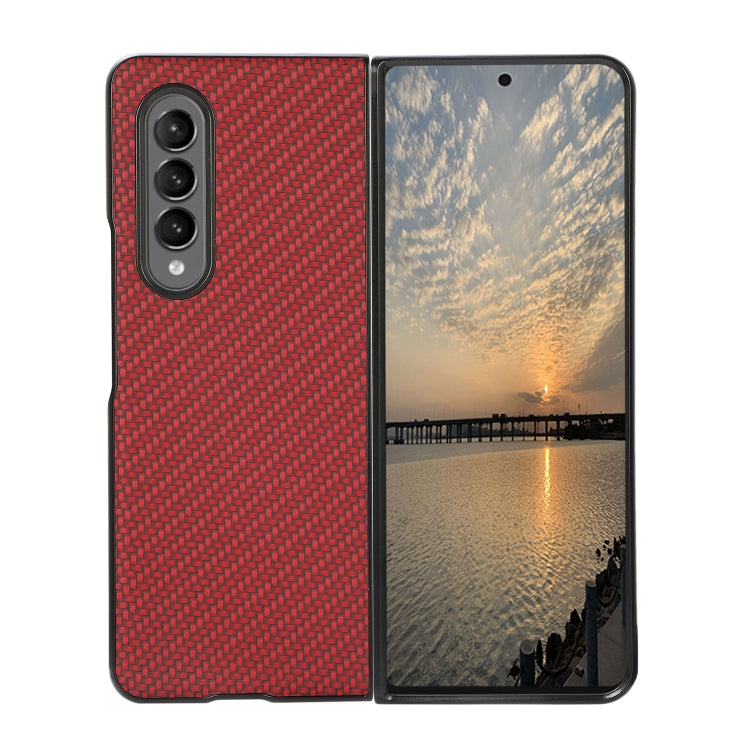 For Samsung Galaxy Z Fold3 5G Carbon Fiber Texture Shockproof Protective Case