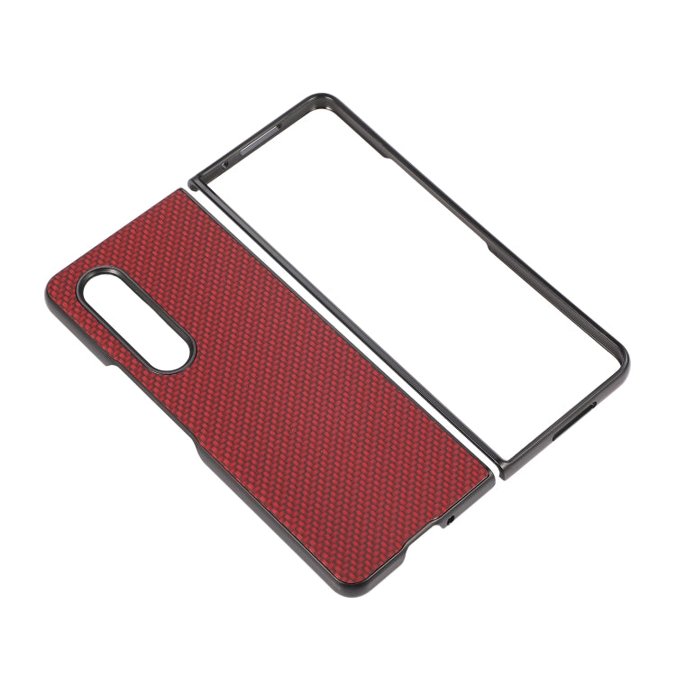 For Samsung Galaxy Z Fold3 5G Carbon Fiber Texture Shockproof Protective Case