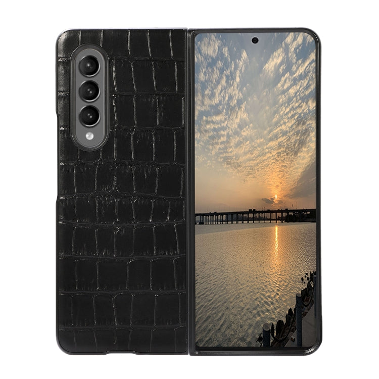 For Samsung Galaxy Z Fold3 5G Crocodile Texture PU Shockproof Protective Case