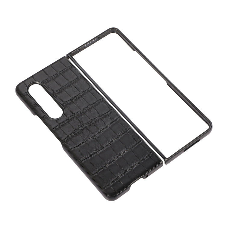 For Samsung Galaxy Z Fold3 5G Crocodile Texture PU Shockproof Protective Case