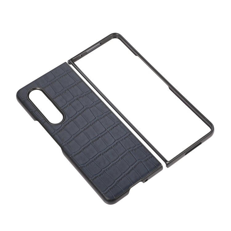 For Samsung Galaxy Z Fold3 5G Crocodile Texture PU Shockproof Protective Case
