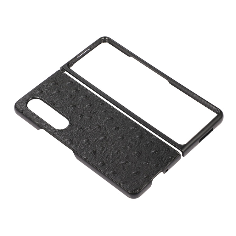 For Samsung Galaxy Z Fold3 5G Ostrich Skin Texture Shockproof Protective Leather Case