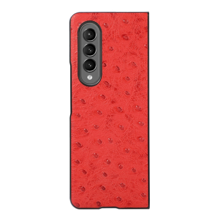 For Samsung Galaxy Z Fold3 5G Ostrich Skin Texture Shockproof Protective Leather Case