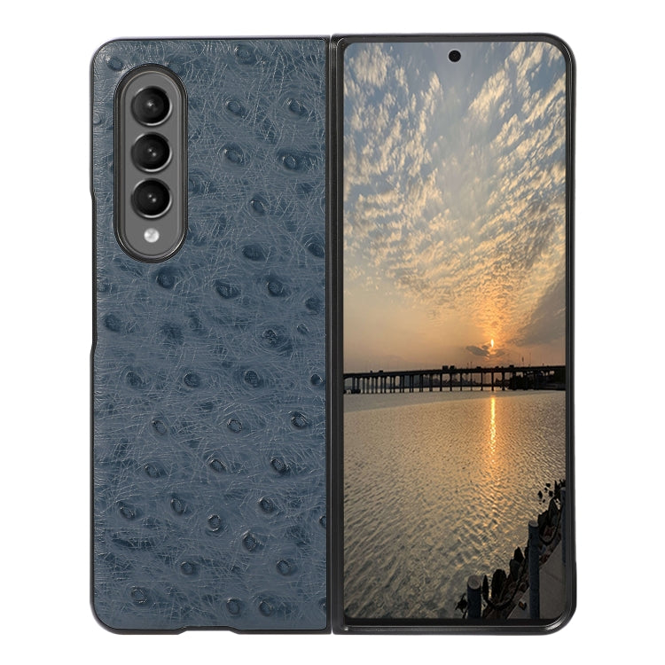 For Samsung Galaxy Z Fold3 5G Ostrich Skin Texture Shockproof Protective Leather Case