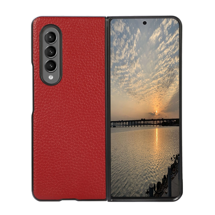 For Samsung Galaxy Z Fold3 5G Litchi Texture Shockproof Protective Leather Case