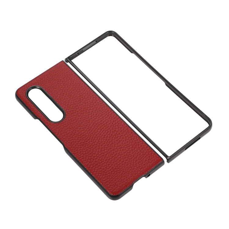 For Samsung Galaxy Z Fold3 5G Litchi Texture Shockproof Protective Leather Case