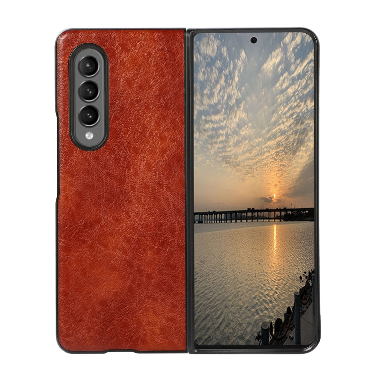 For Samsung Galaxy Z Fold3 5G Crazy Horse Texture Shockproof Protective Leather Case