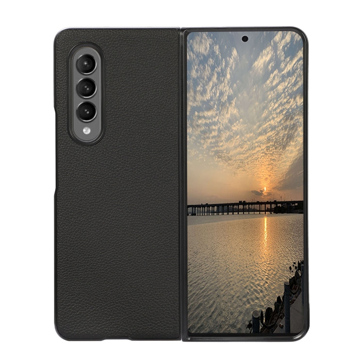 For Samsung Galaxy Z Fold3 5G Genuine Leather Shockproof Protective Leather Case