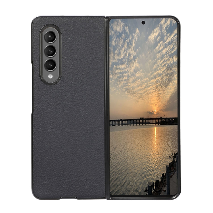 For Samsung Galaxy Z Fold3 5G Genuine Leather Shockproof Protective Leather Case