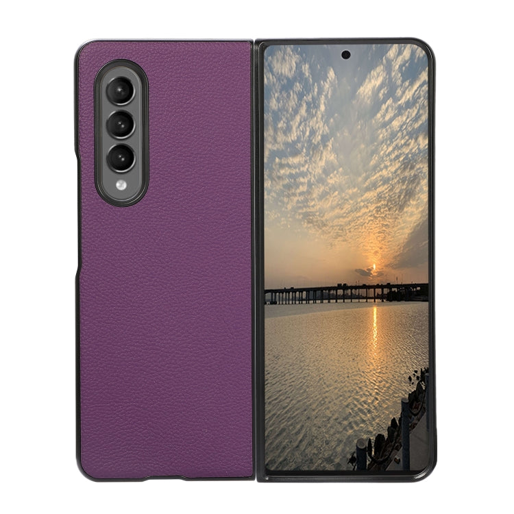 For Samsung Galaxy Z Fold3 5G Genuine Leather Shockproof Protective Leather Case