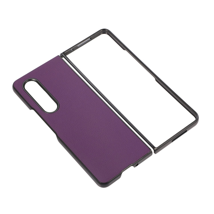 For Samsung Galaxy Z Fold3 5G Genuine Leather Shockproof Protective Leather Case