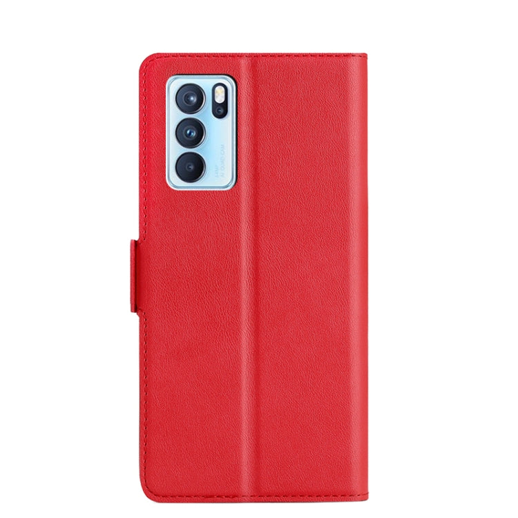 For OPPO Reno6 Pro 5G Ultra-thin Voltage Side Buckle PU + TPU Horizontal Flip Leather Case with Holder & Card Slot