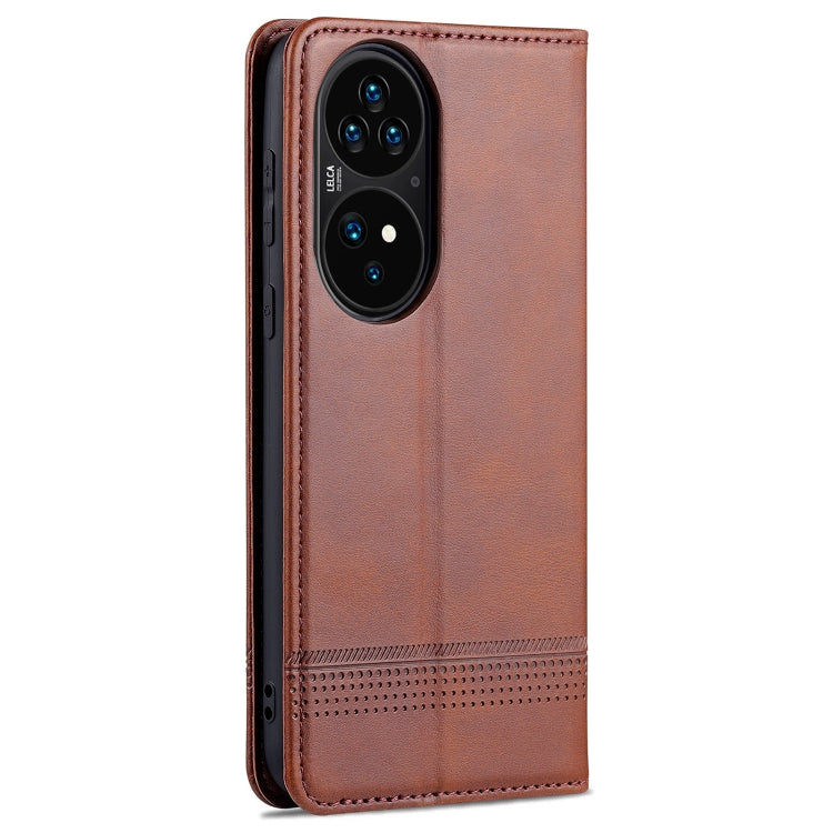 For Huawei P50 AZNS Magnetic Calf Texture Horizontal Flip Leather Case with Card Slots & Holder & Wallet