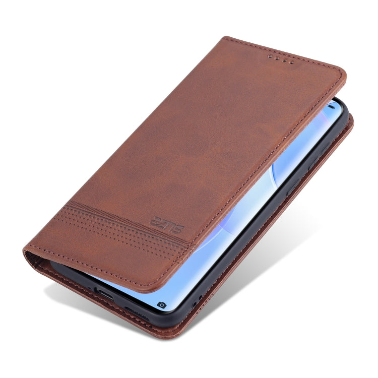 For Huawei P50 AZNS Magnetic Calf Texture Horizontal Flip Leather Case with Card Slots & Holder & Wallet