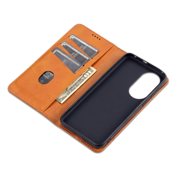 For Huawei P50 AZNS Magnetic Calf Texture Horizontal Flip Leather Case with Card Slots & Holder & Wallet