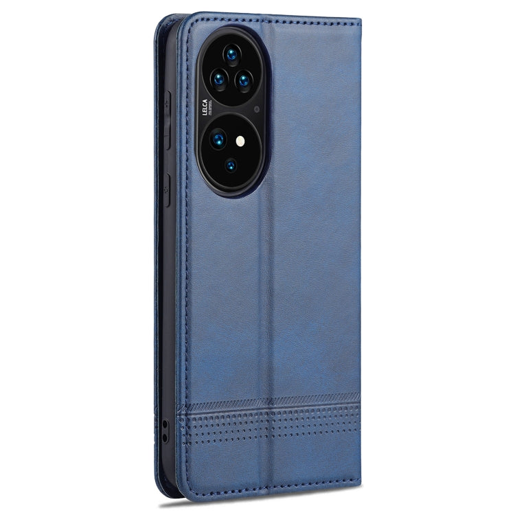 For Huawei P50 AZNS Magnetic Calf Texture Horizontal Flip Leather Case with Card Slots & Holder & Wallet
