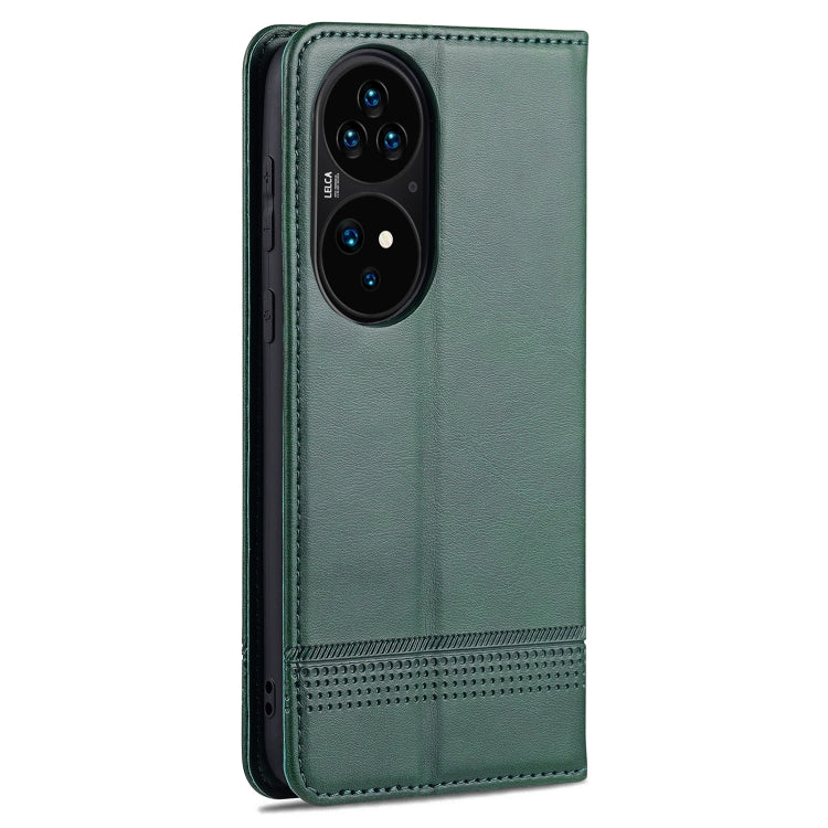 For Huawei P50 AZNS Magnetic Calf Texture Horizontal Flip Leather Case with Card Slots & Holder & Wallet