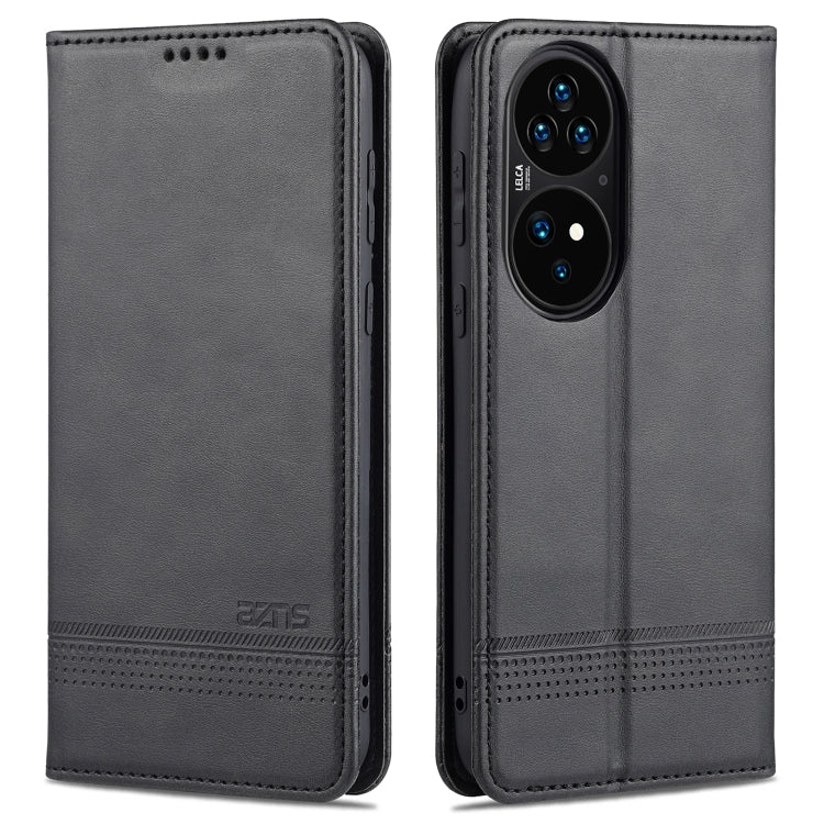 For Huawei P50 AZNS Magnetic Calf Texture Horizontal Flip Leather Case with Card Slots & Holder & Wallet