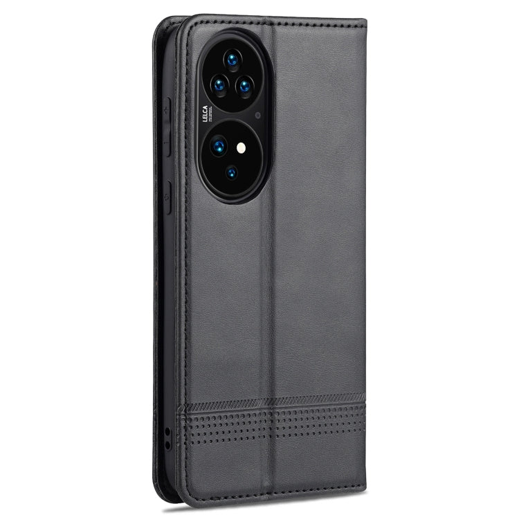 For Huawei P50 AZNS Magnetic Calf Texture Horizontal Flip Leather Case with Card Slots & Holder & Wallet