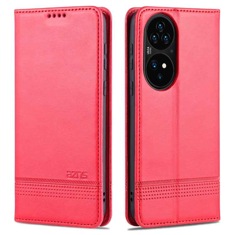 For Huawei P50 AZNS Magnetic Calf Texture Horizontal Flip Leather Case with Card Slots & Holder & Wallet