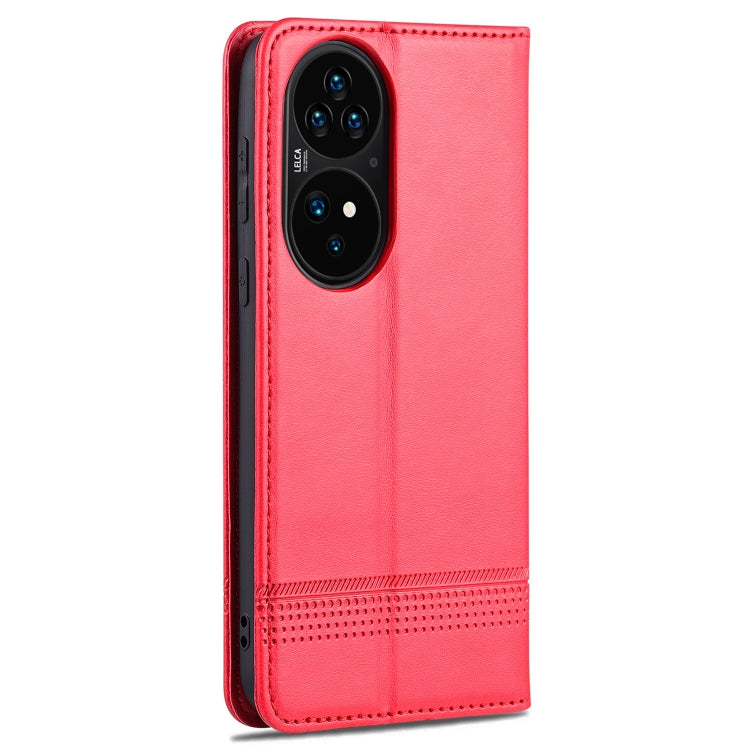 For Huawei P50 AZNS Magnetic Calf Texture Horizontal Flip Leather Case with Card Slots & Holder & Wallet