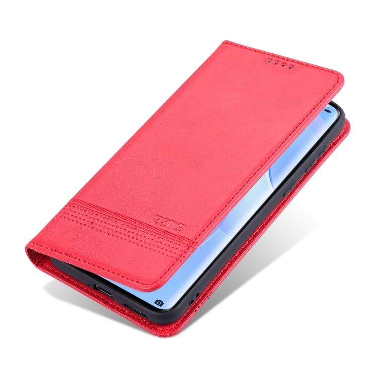 For Huawei P50 AZNS Magnetic Calf Texture Horizontal Flip Leather Case with Card Slots & Holder & Wallet
