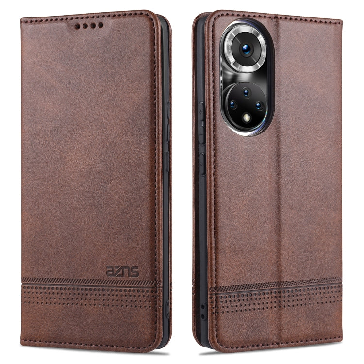 For Honor 50 Pro AZNS Magnetic Calf Texture Horizontal Flip Leather Case with Card Slots & Holder & Wallet