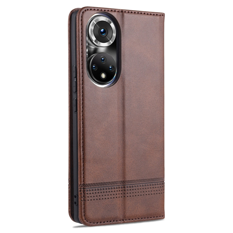 For Honor 50 Pro AZNS Magnetic Calf Texture Horizontal Flip Leather Case with Card Slots & Holder & Wallet