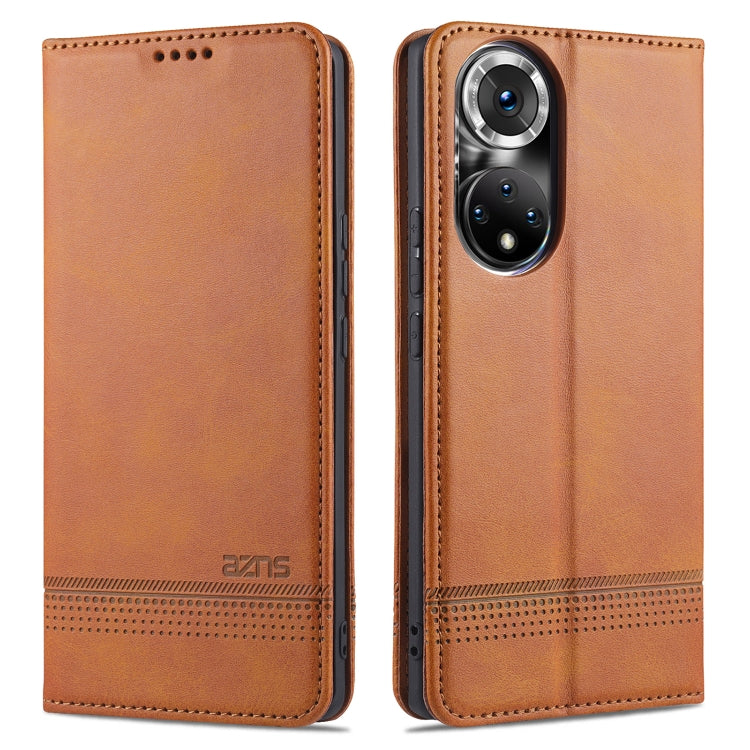 For Honor 50 Pro AZNS Magnetic Calf Texture Horizontal Flip Leather Case with Card Slots & Holder & Wallet