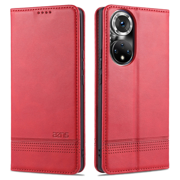 For Honor 50 Pro AZNS Magnetic Calf Texture Horizontal Flip Leather Case with Card Slots & Holder & Wallet