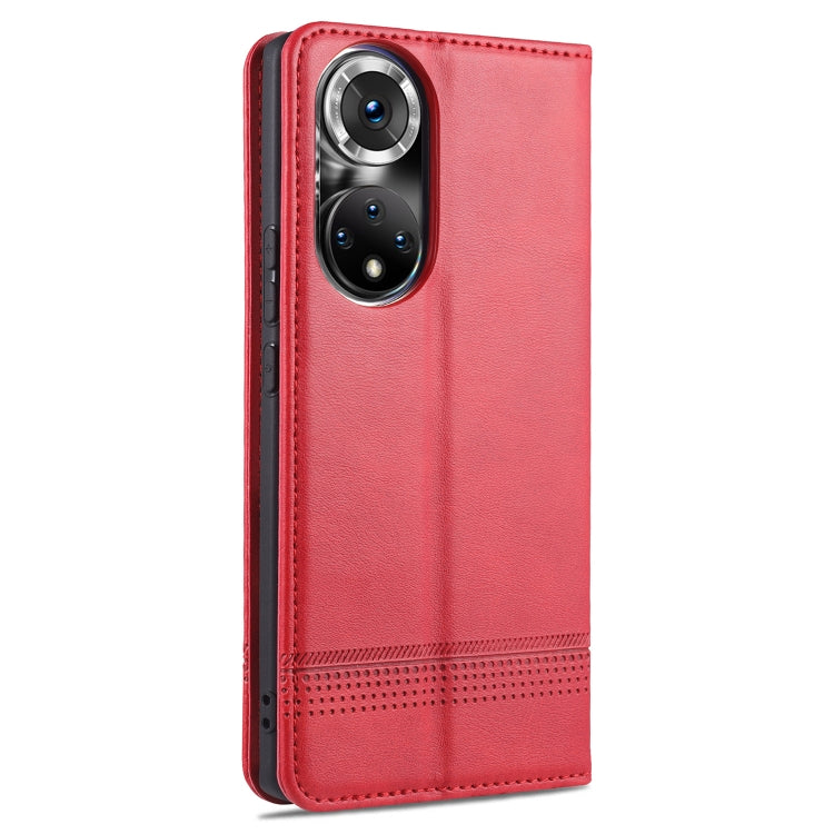 For Honor 50 Pro AZNS Magnetic Calf Texture Horizontal Flip Leather Case with Card Slots & Holder & Wallet
