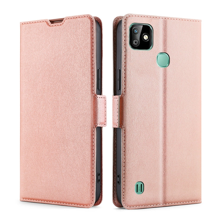 For Infinix Smart HD 2021 X612 Ultra-thin Voltage Side Buckle PU + TPU Horizontal Flip Leather Case with Holder & Card Slot