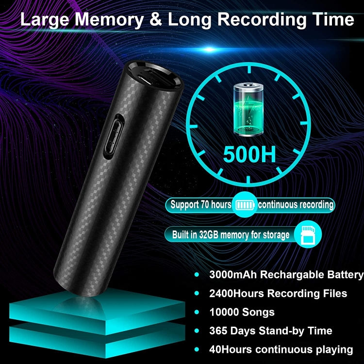 Q71 Portable HD Noise Reduction Recording Pen Voice Recorder, Capacity:32GB(Black)