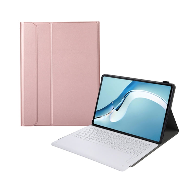 A126 For Huawei MatePad Pro 12.6 2021 Sheep Texture Ultra-thin Bluetooth Keyboard Horizontal Flip Leather Tablet Case with Holder
