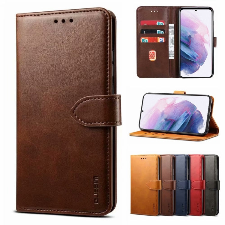 For Samsung Galaxy S21+ 5G GUSSIM Business Style Horizontal Flip Leather Case with Holder & Card Slots & Wallet