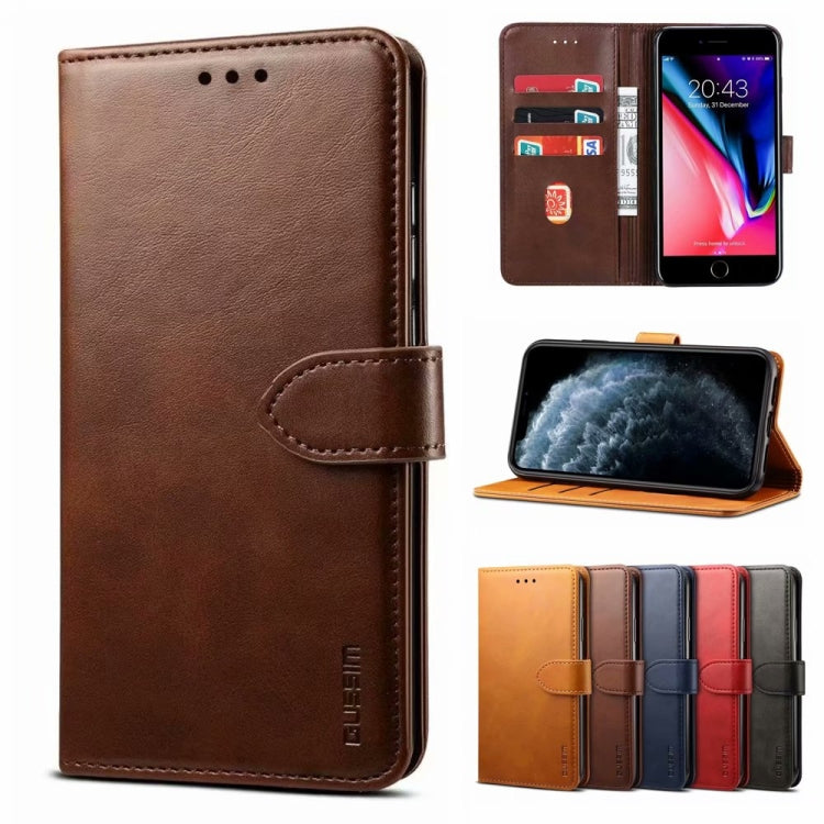For Samsung Galaxy S21 Ultra 5G GUSSIM Business Style Horizontal Flip Leather Case with Holder & Card Slots & Wallet