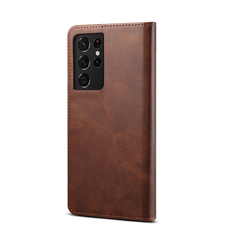 For Samsung Galaxy S21 Ultra 5G GUSSIM Business Style Horizontal Flip Leather Case with Holder & Card Slots & Wallet