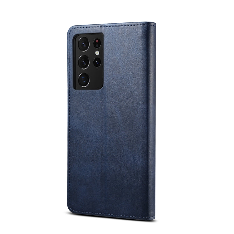 For Samsung Galaxy S21 Ultra 5G GUSSIM Business Style Horizontal Flip Leather Case with Holder & Card Slots & Wallet