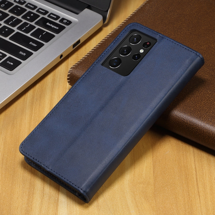 For Samsung Galaxy S21 Ultra 5G GUSSIM Business Style Horizontal Flip Leather Case with Holder & Card Slots & Wallet