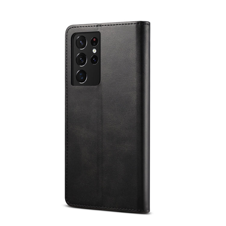 For Samsung Galaxy S21 Ultra 5G GUSSIM Business Style Horizontal Flip Leather Case with Holder & Card Slots & Wallet
