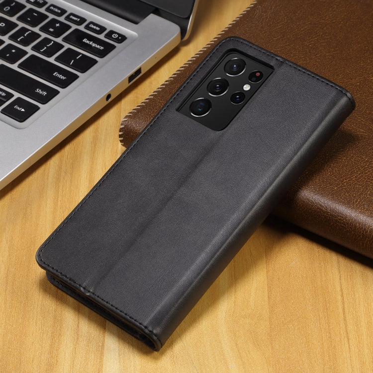 For Samsung Galaxy S21 Ultra 5G GUSSIM Business Style Horizontal Flip Leather Case with Holder & Card Slots & Wallet