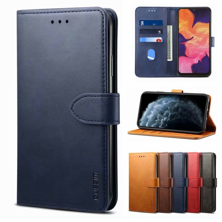 For Samsung Galaxy S21 FE GUSSIM Business Style Horizontal Flip Leather Case with Holder & Card Slots & Wallet