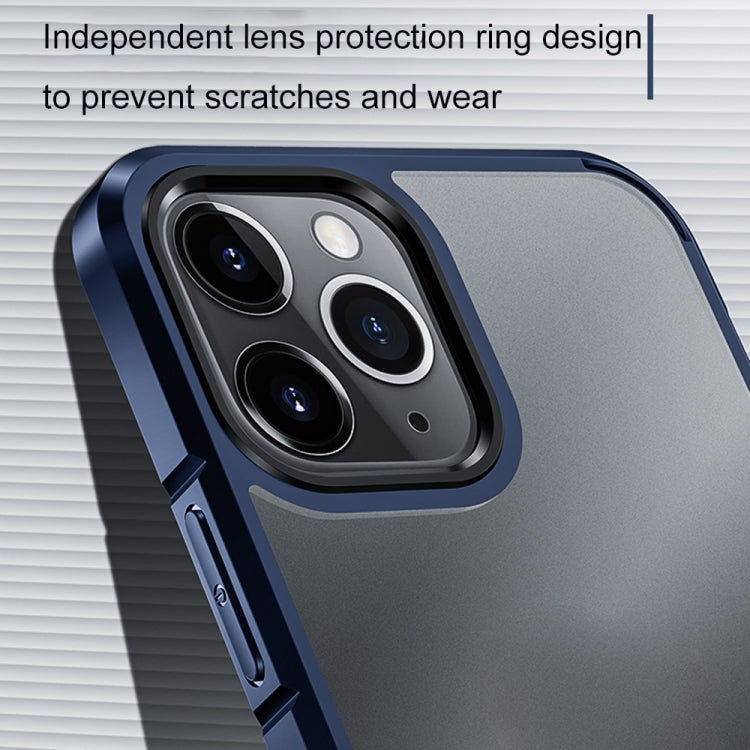 For iPhone 12 mini Ice-Crystal Matte PC+TPU Four-corner Airbag Shockproof Case