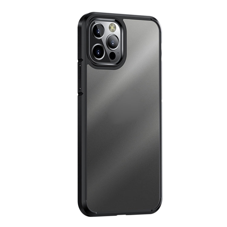 For iPhone 12 / 12 Pro Ice-Crystal Matte PC+TPU Four-corner Airbag Shockproof Case