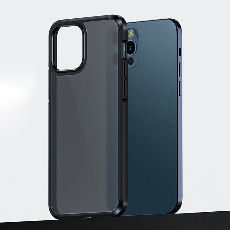 For iPhone 12 / 12 Pro Ice-Crystal Matte PC+TPU Four-corner Airbag Shockproof Case